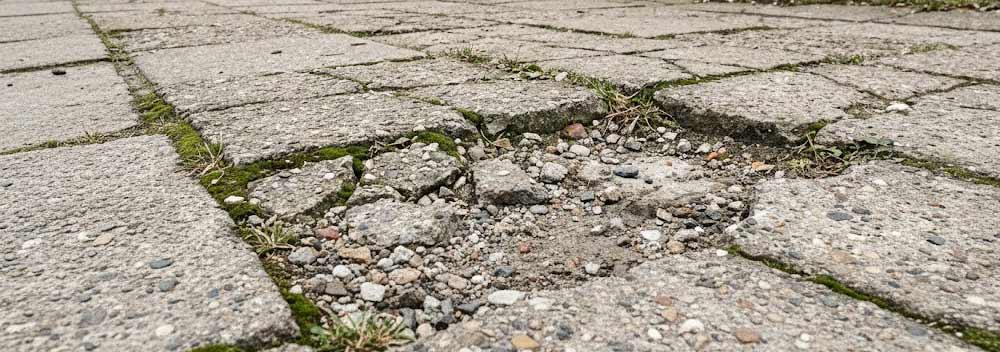 крошится бетон после зимы