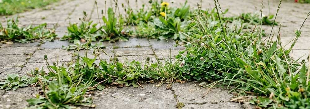 Чем обработать тротуарную плитку чтобы не росла трава